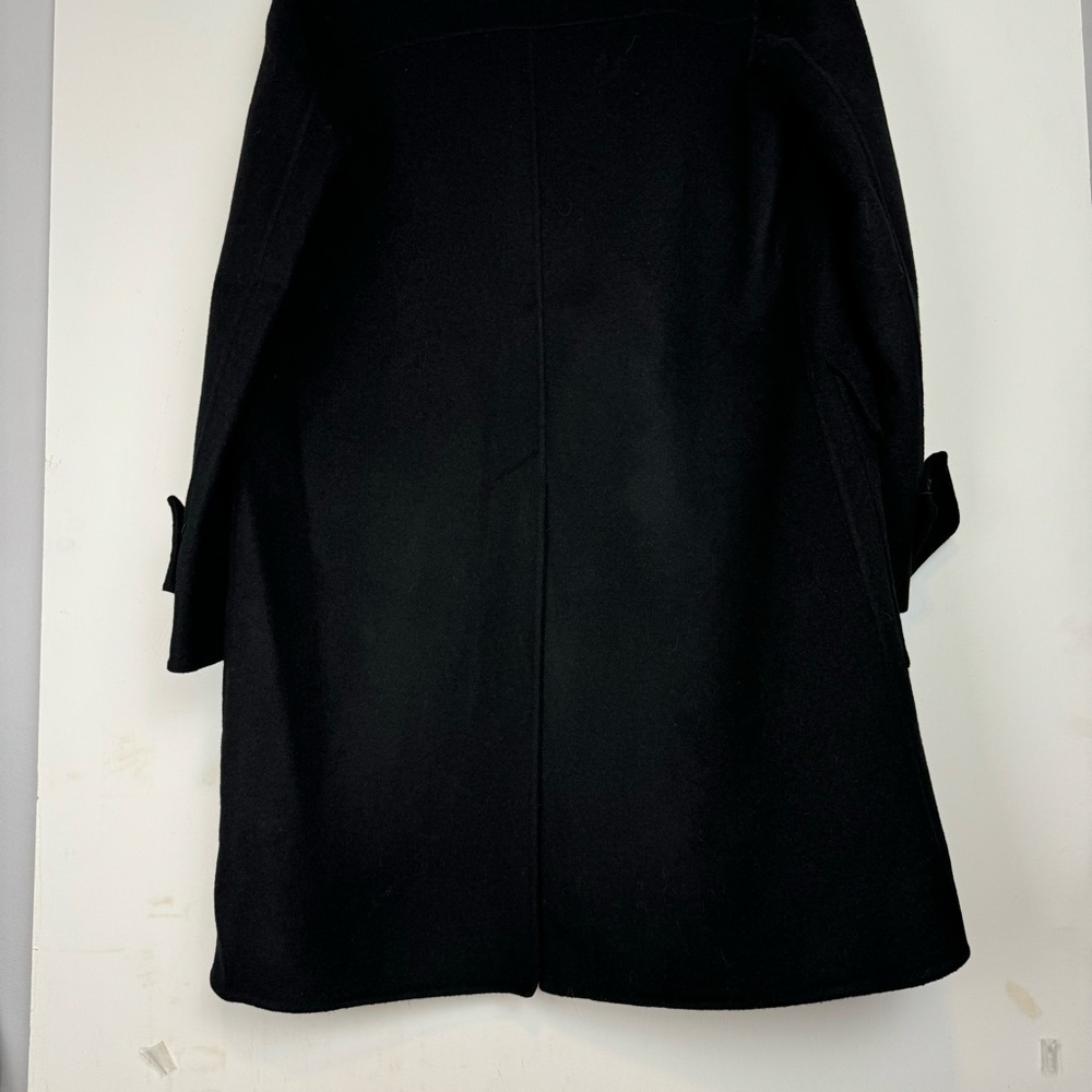 NWT Massimo Dutti Black Double Breasted Pocket Wool Blend Jacket Coat Sz Small - Picture 12 of 16